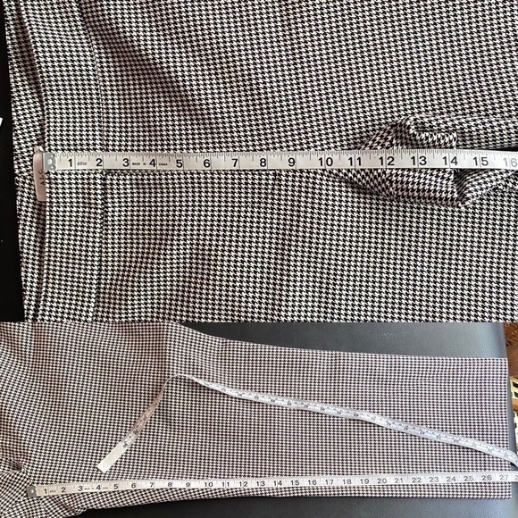 A.L.C. James Pants Houndstooth Cotton Blend Black Cream Size 18 NWT - Picture 11 of 11